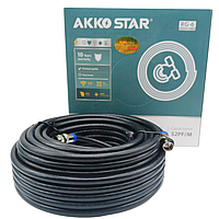 Коаксиальный кабель для антенн AKKO STAR RG-6U, 15 метров, с разъёмами F
