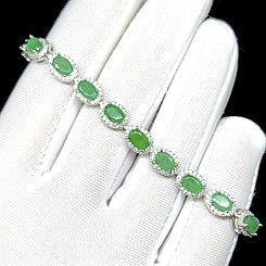 Браслет с с натуральными Изумрудами