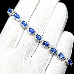 Браслет с натуральными редкими Кианитами