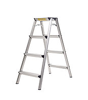 Корейская Стремянка Алюминиевая 4 Ступени Двусторонняя
