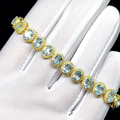 Шикарный Браслет с натуральными Топазами