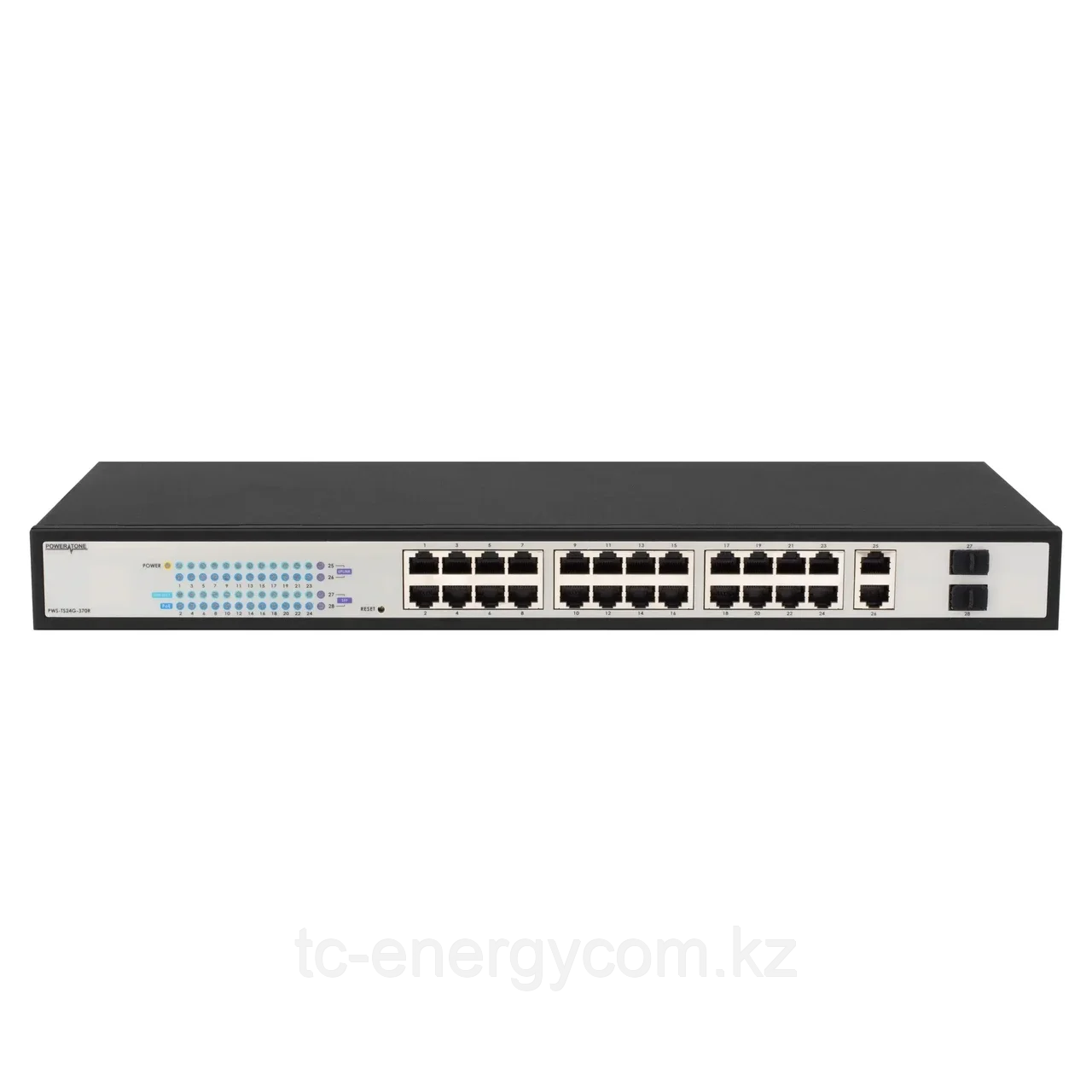 Управляемый гигабитный 24 портовый Web Smart PoE коммутатор POWERTONE PWS-TS24G-370R