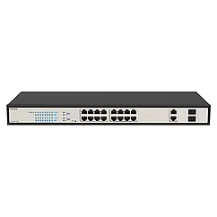 Управляемый гигабитный 16 портовый Web Smart PoE коммутатор POWERTONE PWS-TS16G-250R