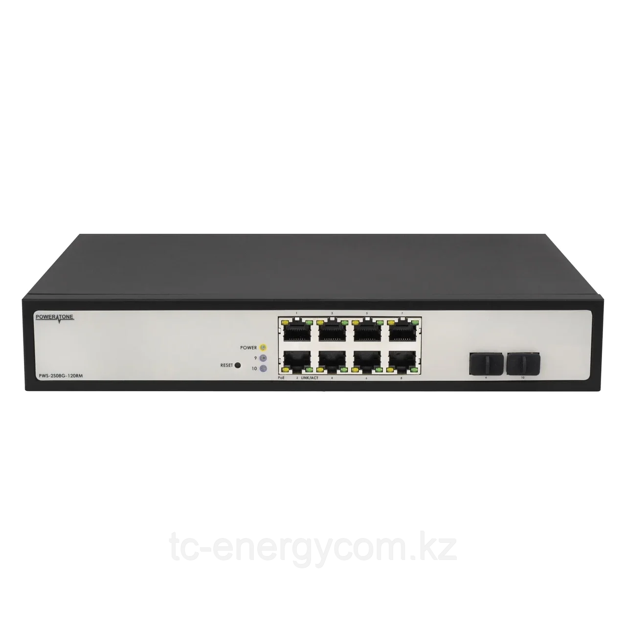 Управляемый гигабитный 8 портовый Web Smart PoE коммутатор POWERTONE PWS-2S08G-120RM, фото 1