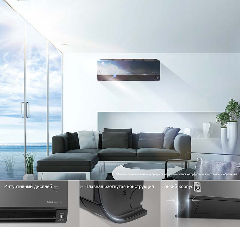Кондиционер LG серии ARTCOOL MIRROR INVERTOR NEW AC18BK(R32)
