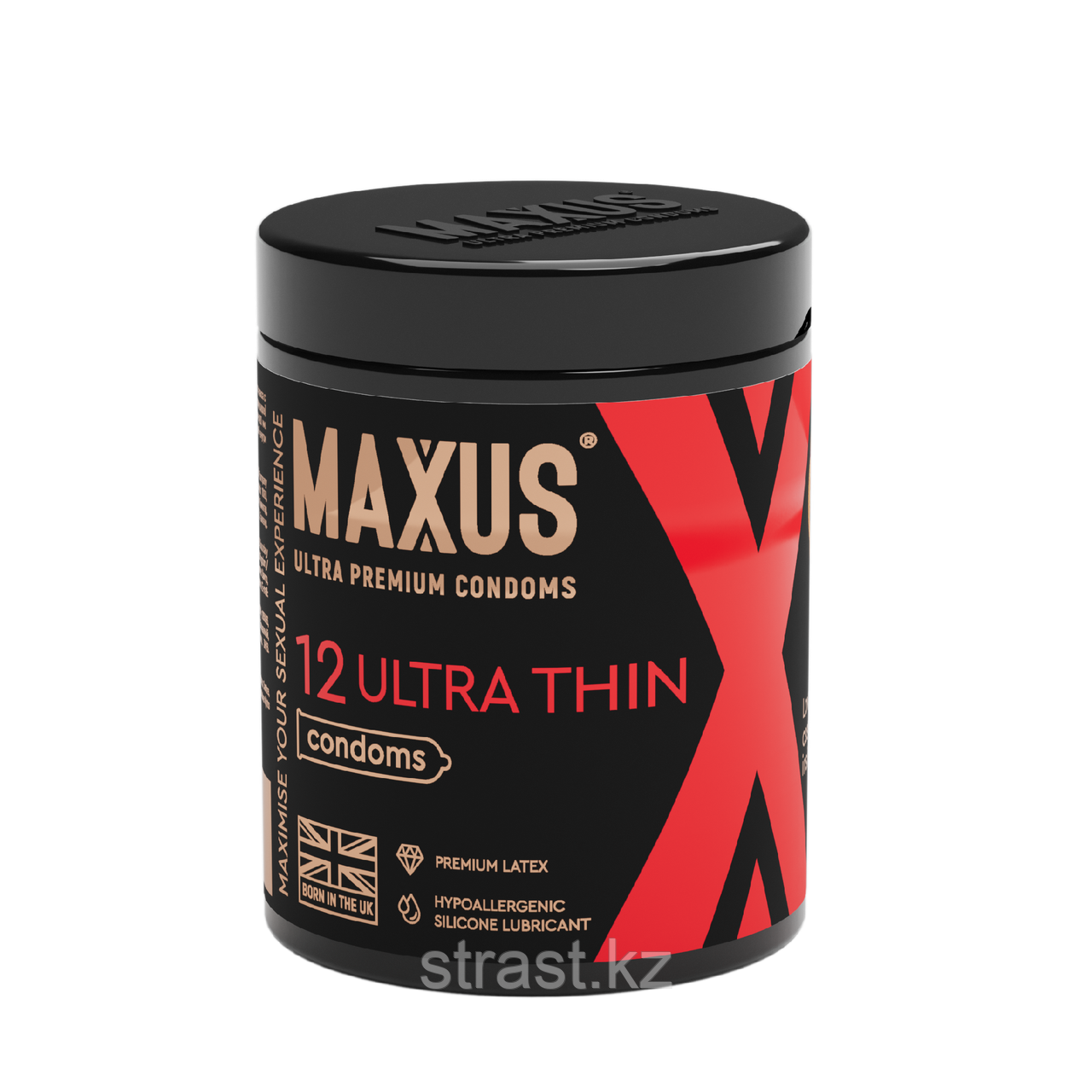 ПРЕЗЕРВАТИВЫ MAXUS ULTRA THIN № 12 X-EDITION (ультратонкие с обильн. смазкой) в кейсе