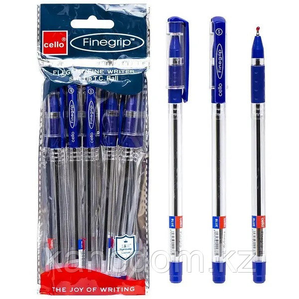 Ручка шариковая набор Cello Finegrip набор 5шт синий