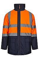 Двухцветная парка 4-в-1 морской синий оранжевый