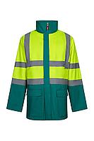 Двухцветная парка 4-в-1 зеленый желтый