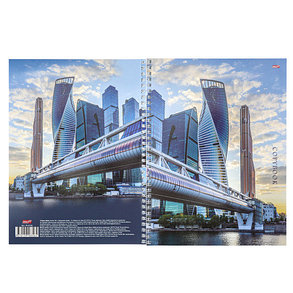 Тетрадь 96 л, клетка, А4.  Серия "Городской пейзаж", фото 2