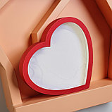 Коробка сердце с прозрачной крышкой, фото 2