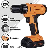 Аккумуляторная дрель-шуруповёрт Вихрь ДА-12-2К 72/14/2