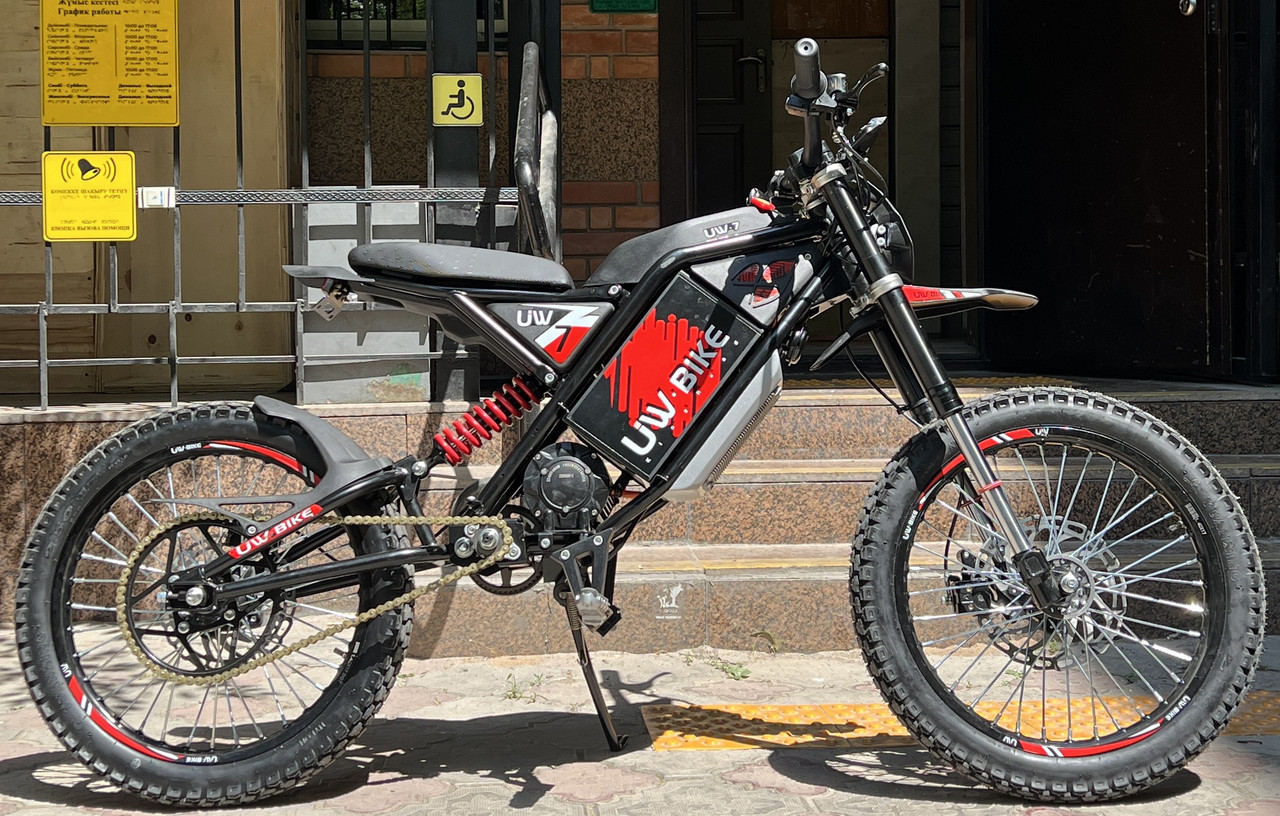 Электробайк подростковый, рост до 170 см, Off-road Dirtbike UM7  48v 400w (MAX 1000w),  Li-ion 48v 24A/H, 22*3". Вес 50 Кг.