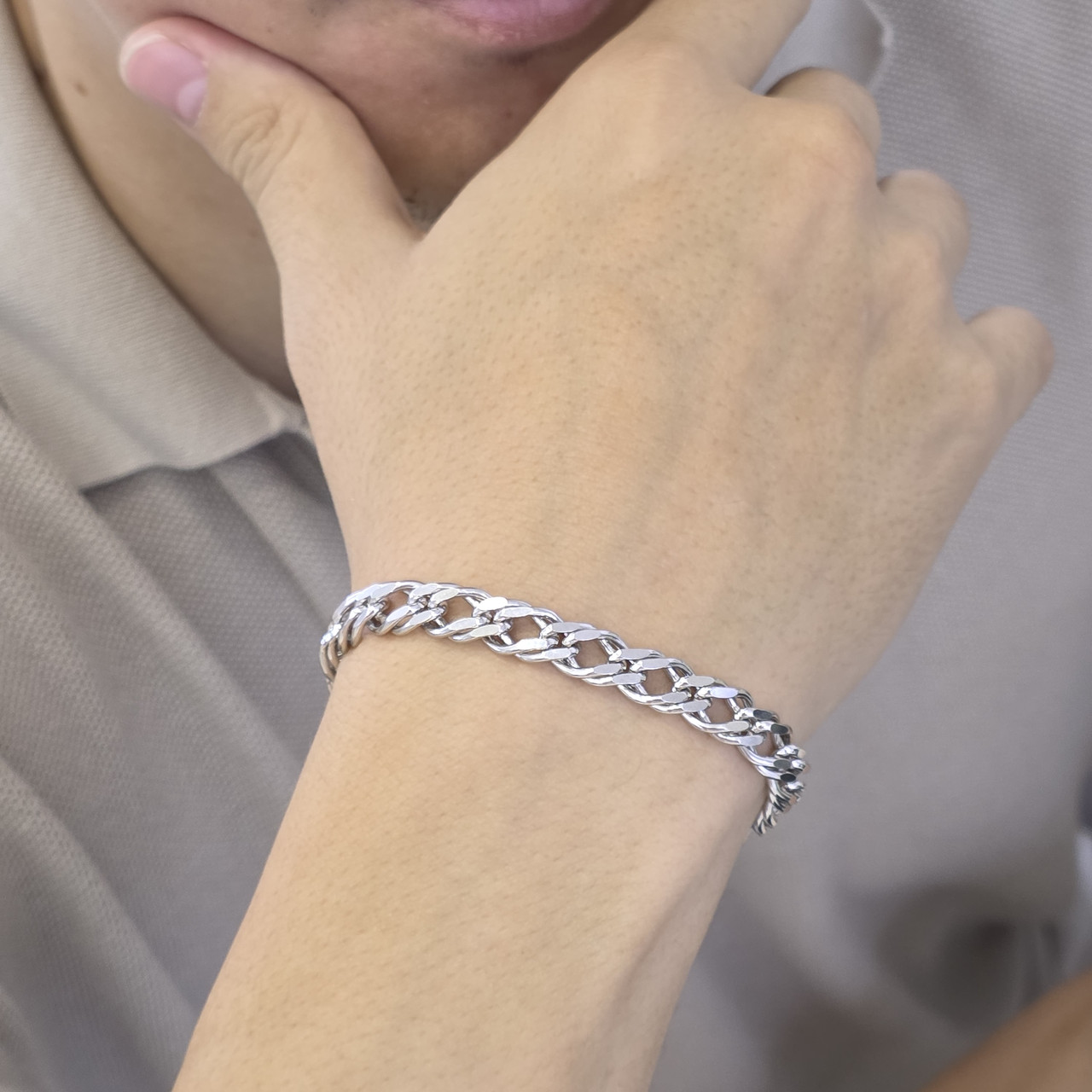 Браслет серебро 925 проба, 20,45 г размер 20, фото 1