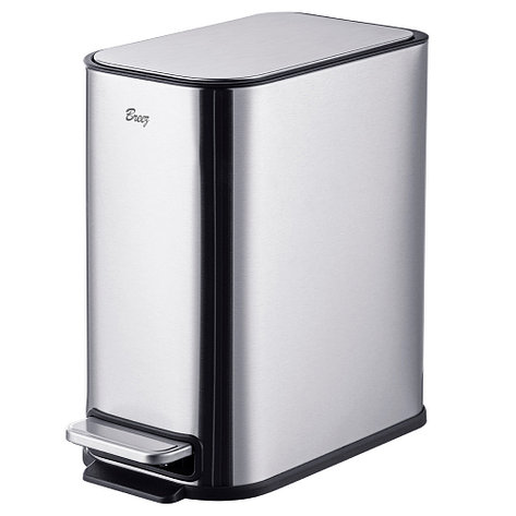 Breez WB-1005 напольная корзина для мусора с педалью и крышкой (стальная, 5 литров), фото 1