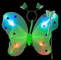 Крылья бабочки светящиеся зеленые