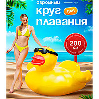 Утолщенная большая желтая утка для плавания и отдыха на воде