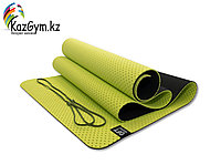 Мат для йоги двухслойный перфорированный FT-YGM6-3DT-OLIVE