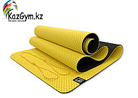 Мат для йоги двухслойный перфорированный FT-YGM6-3DT-YELLOW