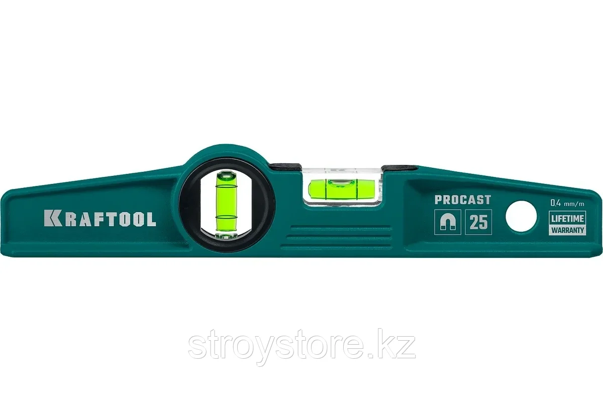 Уровень магнитный литой, KRAFTOOL PROCAST-M 250 мм