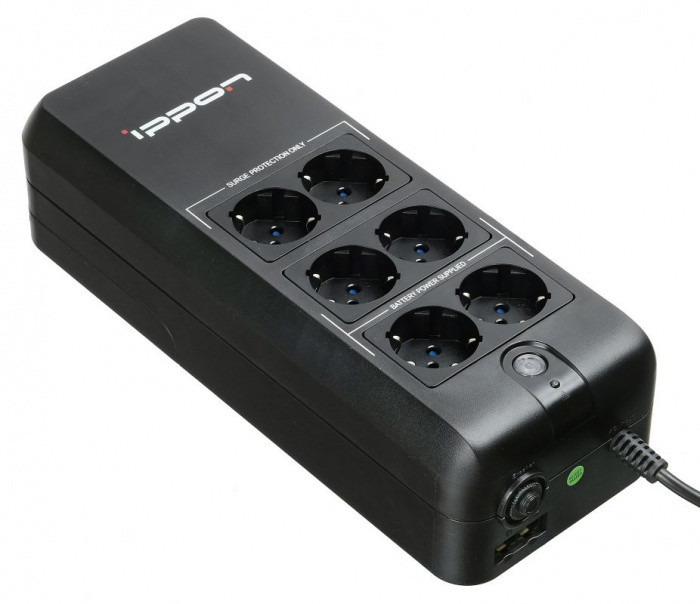 ИБП Ippon Back Verso 800  800VA  420Вт  6(2)хEURO  RJ-45/RJ-11 751623