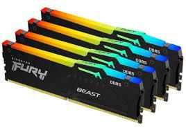 ОЗУ DIMM DDR5 Kingston FURY Beast Black RGB 128Gb KF556C40BBAK4-128