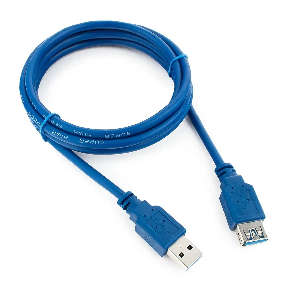 Кабель-удлинитель USB3.0 Cablexpert CCP-USB3-AMAF-6 AM/AF медь двойн.экран Pro 1.8м синий пак