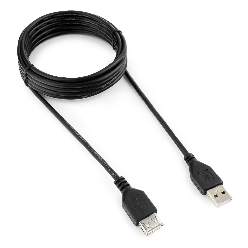 Кабель-удлинитель USB2.0 Cablexpert CCP-USB2-AMAF-10 AM/AF двойн.экран Pro 3м черн пакет