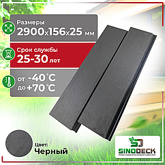 Фасадная панель из ДПК SinoDeck Bastone, Черный