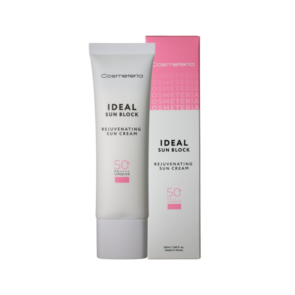 Солнцезащитный омолаживающий крем COSMETERIA IDEAL SUN BLOCK REJUVENATING SUN CREAM SPF50+/PAA++++/UVA&UVB 50 мл, фото 1