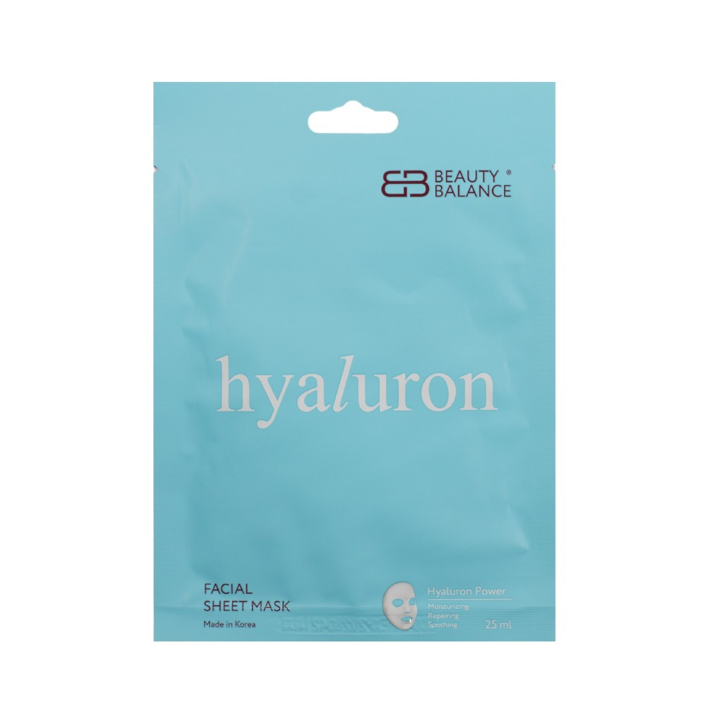 Маска для лица Beauty Balance Fasial Mask Sheet Hyaluron Увлажняющая с Гиалуроном 25 г