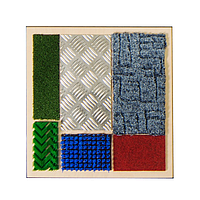 Тактильно-развивающая панель Текстуры 40x40 см