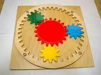 Тактильно-развивающая панель Планетарный механизм 40х40 см