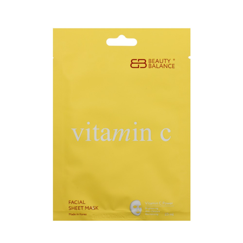 Маска для лица Beauty Balance Fasial Mask Sheet Vitamin C Регенерирующая с Витамином С 25 г