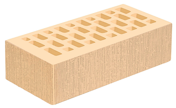 Кирпич одинарный (1НФ), 250х120х65 мм, Слоновая кость, береста-2