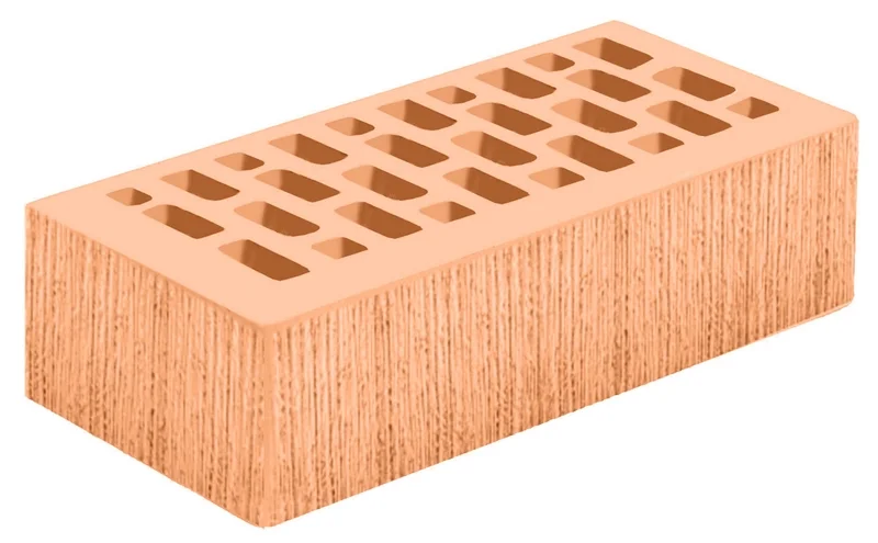 Кирпич одинарный (1НФ), 250х120х65 мм, Соломенный, береста, фото 1