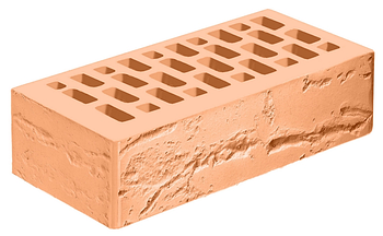 Кирпич одинарный (1НФ), 250х120х65 мм, Соломенный, руст