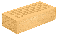 Кирпич одинарный (1НФ), 250х120х65 мм, Янтарь, риф