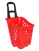 Корзина для самообслуживания на колесах с ручкой