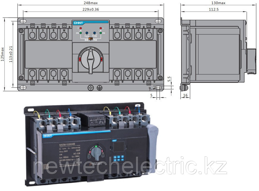 256791 Устройство автоматического ввода резерва NXZM-160S/3B 125A (R)4, фото 1