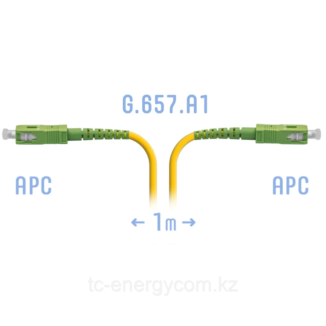 Патчкорд оптический B-Optix SC/APC SM G.657.A1 1 метр, фото 1