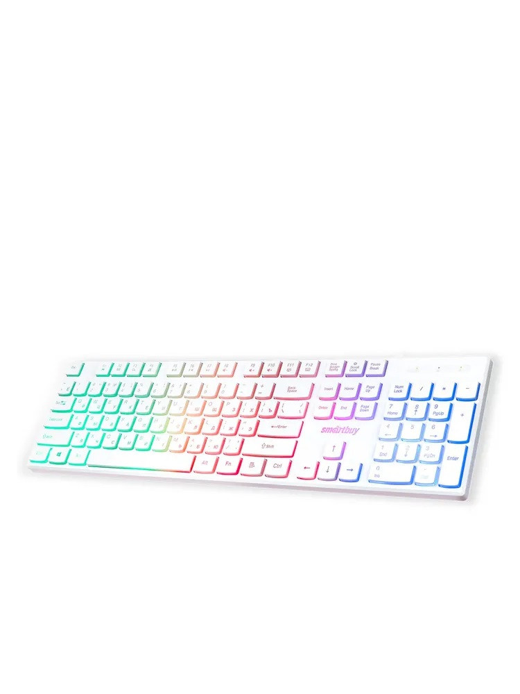 Клавиатура проводная с подсветкой Smartbuy ONE 251 USB белая (SBK-251U-W)/20, фото 1