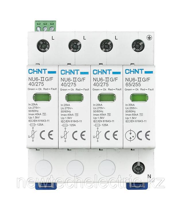 252578  Ограничитель имп. перенапр. NU6-IIG 4Р In=25kA Uc=440B Im=65kA ®, фото 1