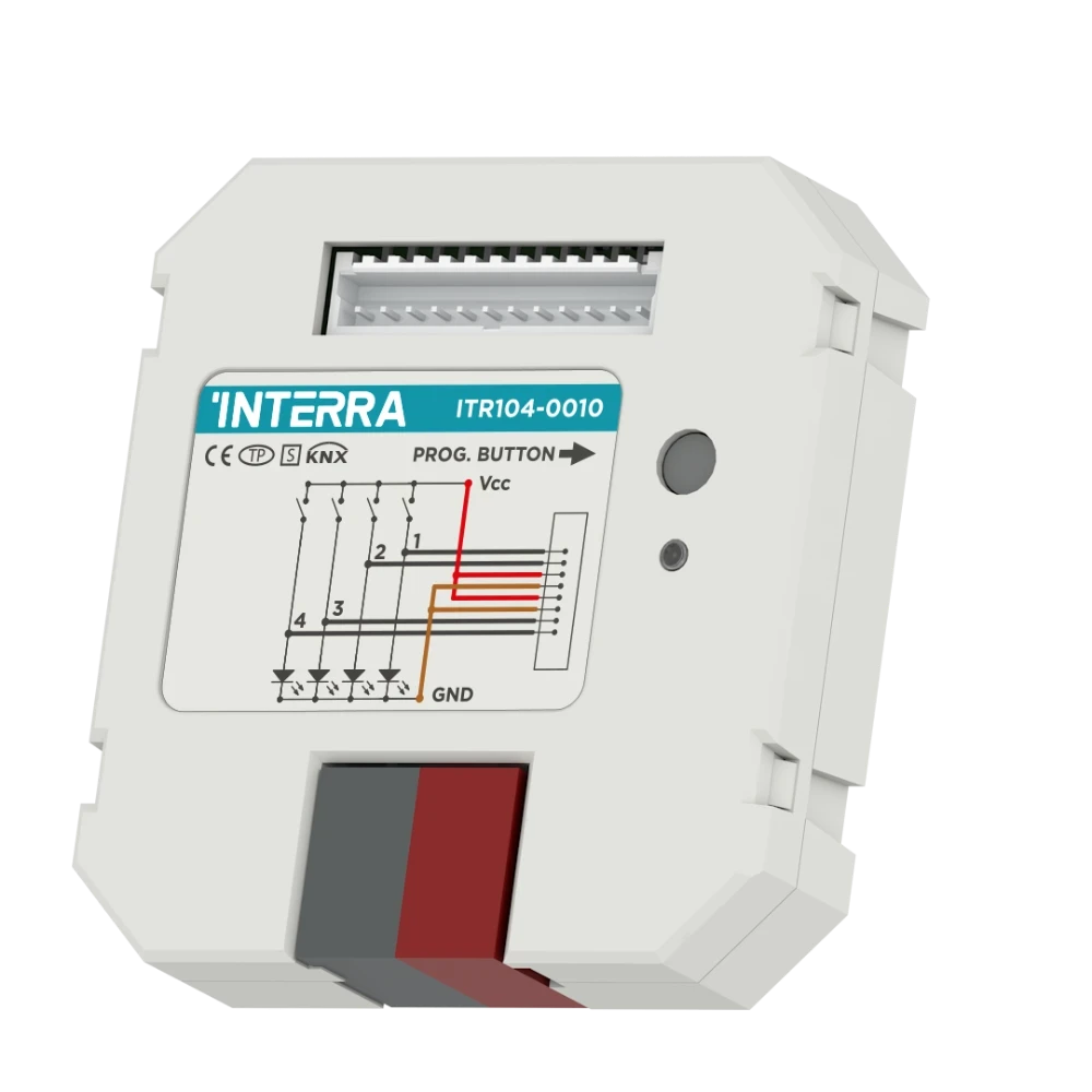 4 Channel KNX Binary Input/Push Button Interface / 4-Канальный двоичный входной сигнал KNX/кнопочный интерфейс, фото 1