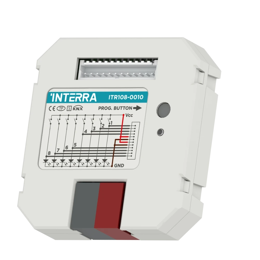 8 Channel KNX Binary Input/Push Button Interface / 8-Канальный двоичный входной сигнал KNX/кнопочный интерфейс