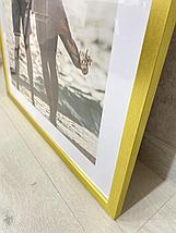 Рамка 60х40 см Золотистая, с легкой текстурой дерева, фото 2