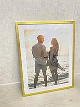 Рамка 60х40 см Золотистая, с легкой текстурой дерева, фото 5