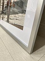 Рамка 70х50 см Серая тонкая, фото 3