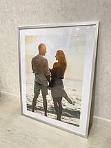 Рамка 70х50 см Серая тонкая, фото 5