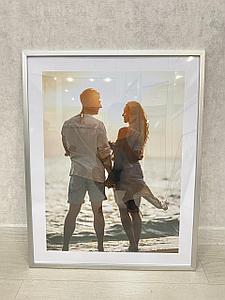 Рамка 70х50 см Серая тонкая